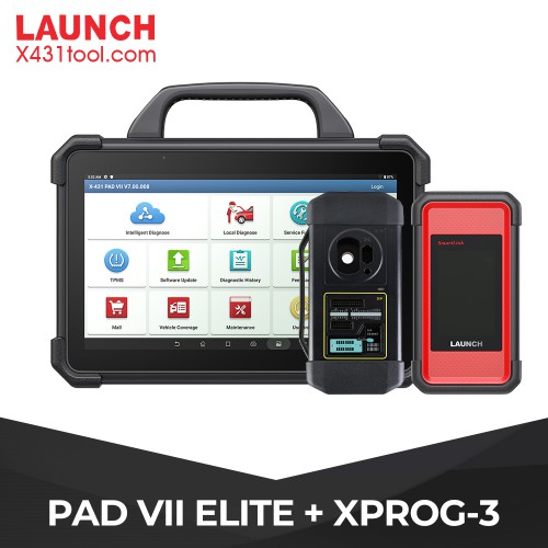 2024 Launch X431 PAD VII PAD 7 Elite Scanner with GIII XPROG 3 Key Programmer Support with All Keys Lost & Online Programming