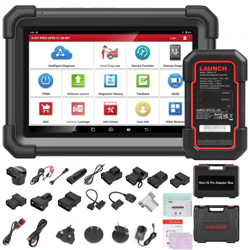 LAUNCH X-431 PRO3 APEX Automotive Diagnostic Tool with 37 Special Functions Fast and Accurate Diagnoses TPMS Function Online Coding
