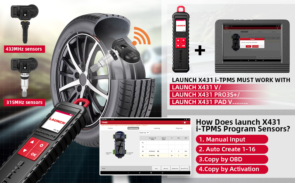 LAUNCH i-TPMS WITH LAUNCH SENSOR