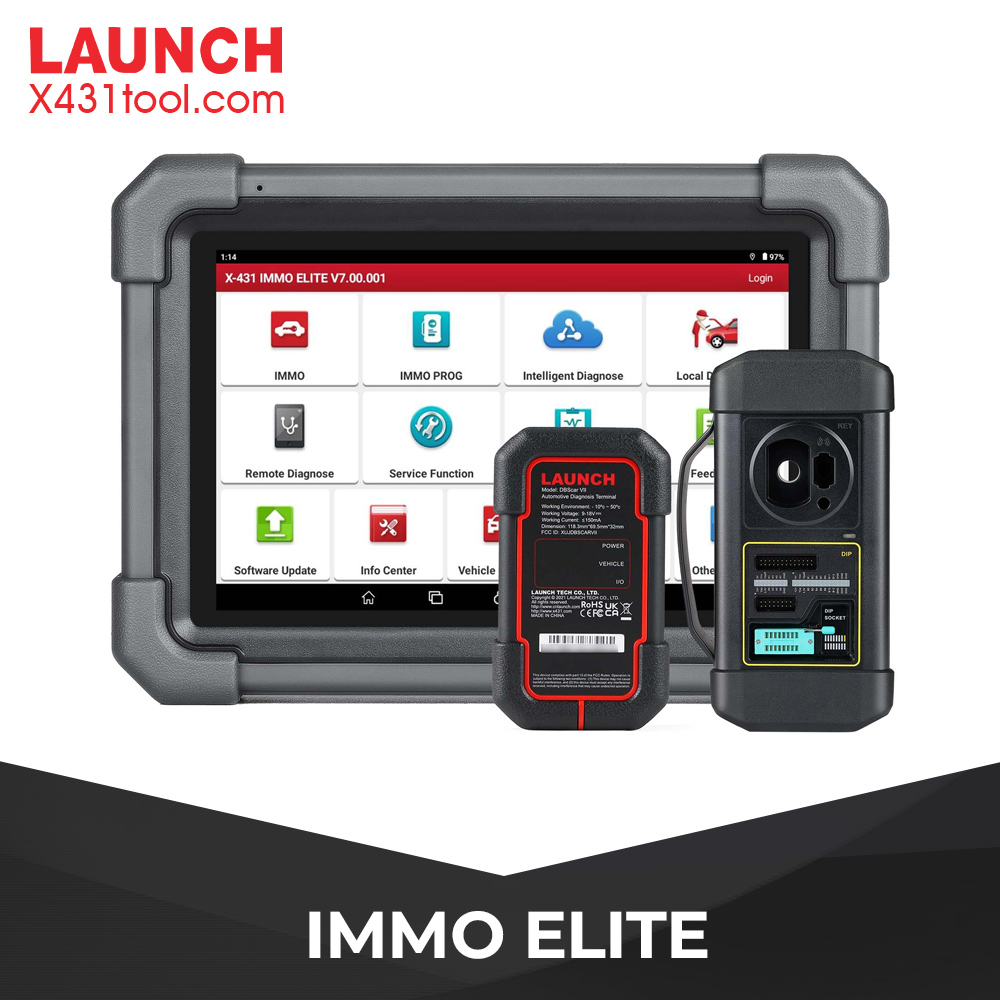 2024 Launch X431 IMMO Elite Car Immobilizer Programming Tools OBD2 All System Diagnostic Scanner with 2 Years Free Update