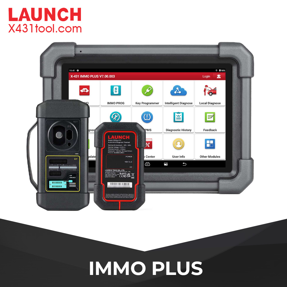 Launch X431 IMMO Plus Key Programmer 3-in-1 Immobilizer + ECU Cloning + Diagnostics Tools