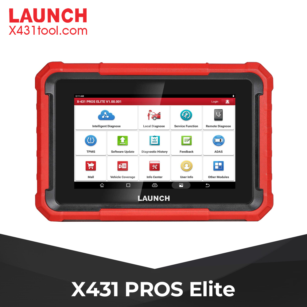 Launch X431 PROS Elite Car Diagnostic Tool for Full System Bidirectional, 32+ Services, ECU Coding, CANFD&DoIP, FCA Autoauth, Guide Function