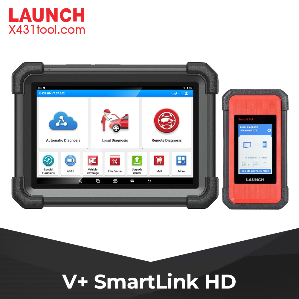 LAUNCH X431 V+ SmartLink HD Commercial Vehicle New HDIII Heavy Duty Truck Diagnostic Scanner Automotive Diesel Machinery Bus Scan Tool